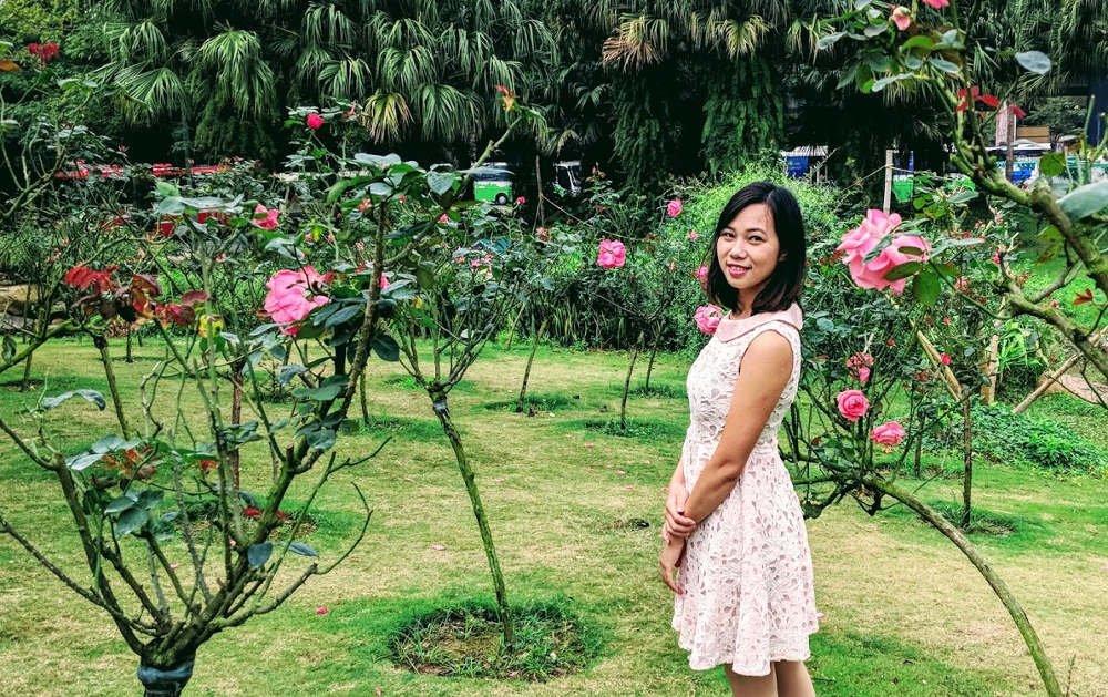 Vườn hồng ở Cȏng viȇո Mùɑ Xuân Ecopark