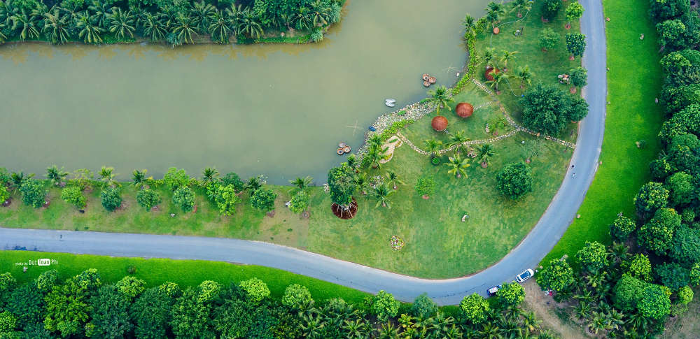 Cung đường quanh biệt thự đảo Ecopark Grand