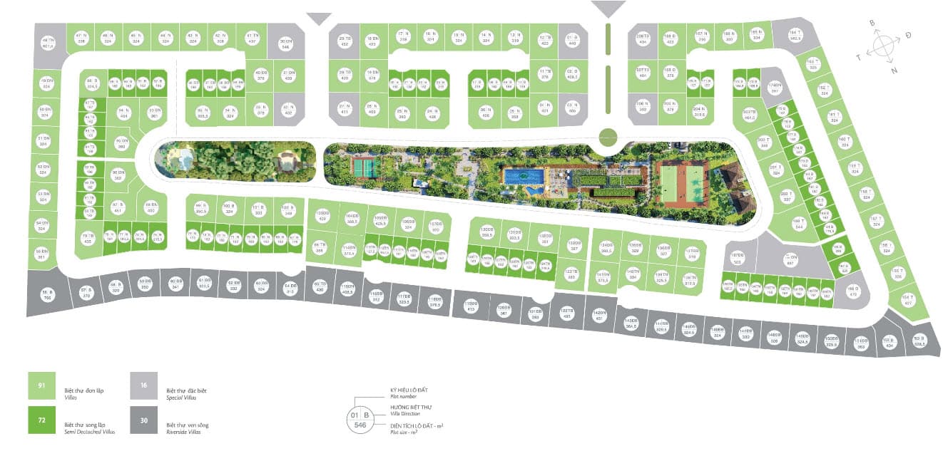 Mặt bằng khu nhà phố Thủy Nguyên Ecopark