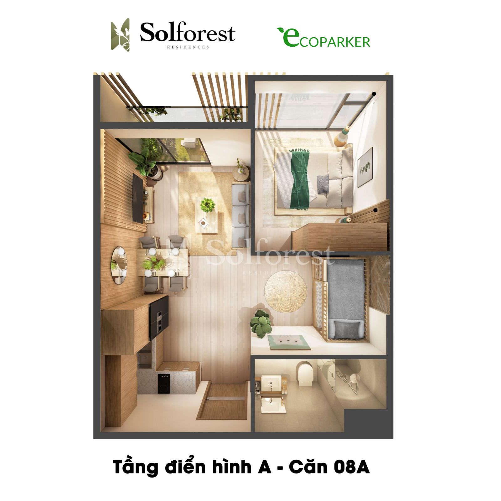Hình ảnh căn hộ Solforest đem lại cho bạn một cảm giác ấm cúng, hiện đại và tinh tế. Hãy khám phá và lựa chọn không gian sống hoàn hảo cho bạn với hình ảnh căn hộ Solforest.