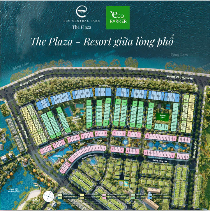 Mặt bằng phân khu Plaza tại Ecopark Vinh