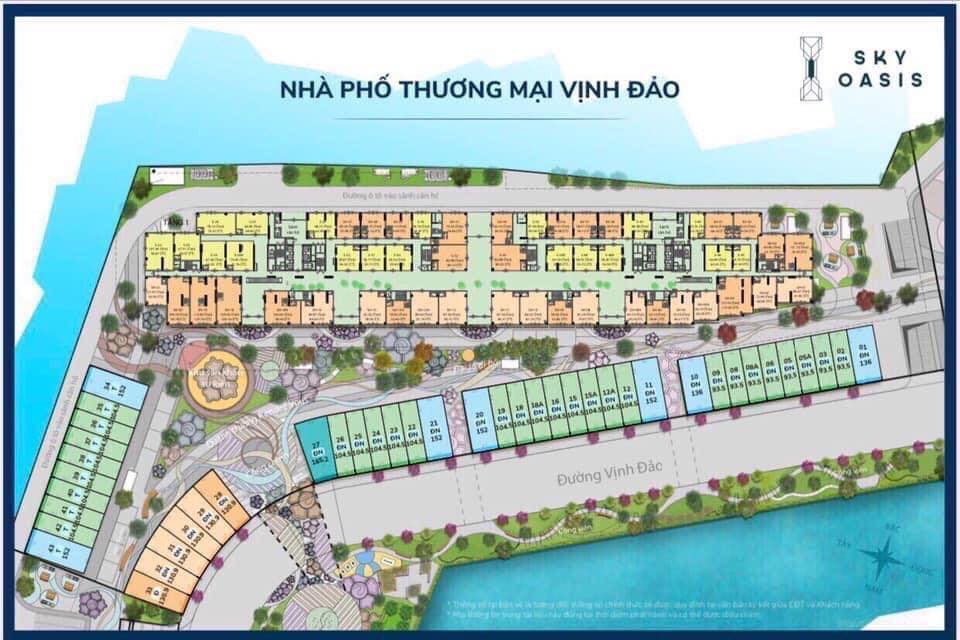 Mặt bằng Nhà phố thương mại Vịnh Đảo Sky Oasis Ecopark