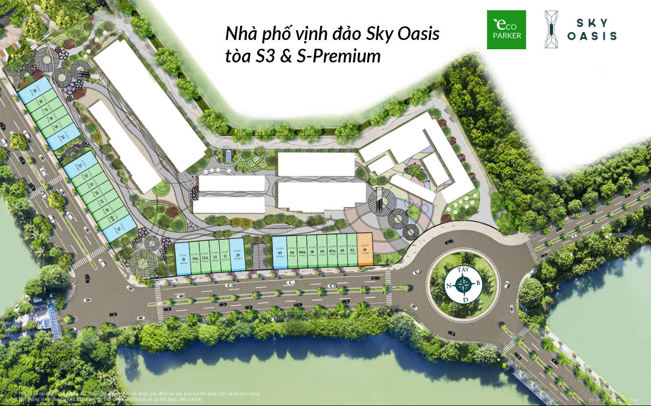 Nhà phố vịnh đảo S3 S-Premium Sky Oasis Ecopark