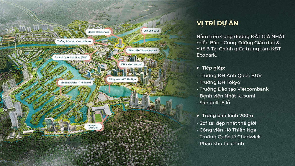 Vị trí chung cư Meraki Residence Ecopark