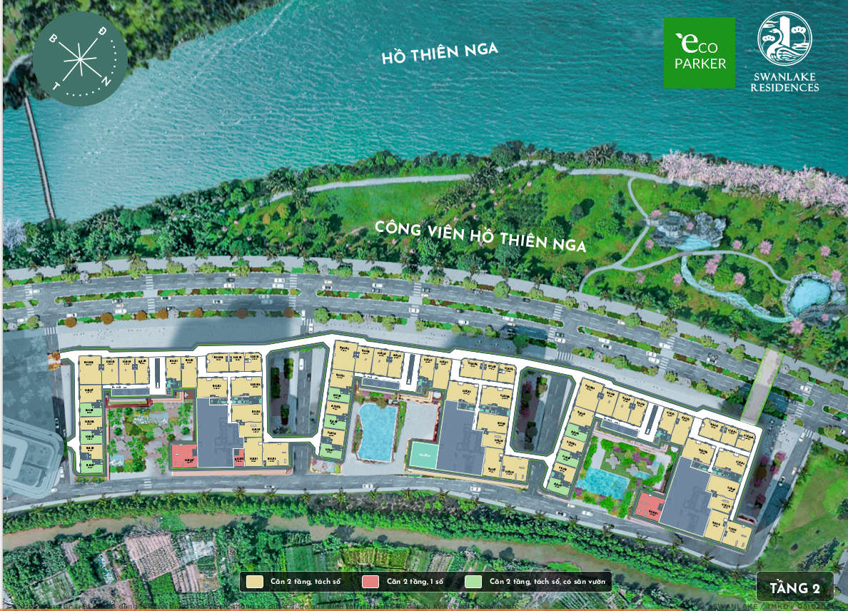Shophouse khối đế Swanlake Onsen Ecopark - Mặt bằng Tầng 1