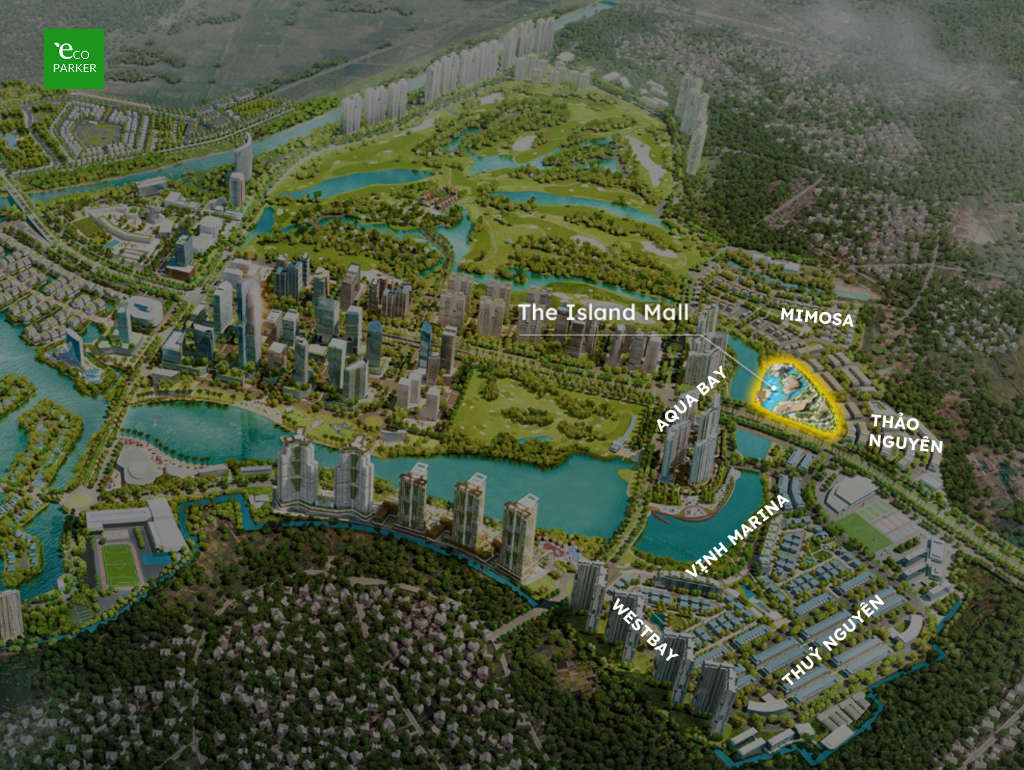 Vị trí The Island Mall Ecopark, trung tâm thương mại mặt nước Ecopark