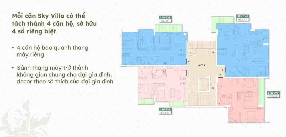 Thiết kế không gian sinh hoạt chung Thủy Tiên Sky Villas Ecopark
