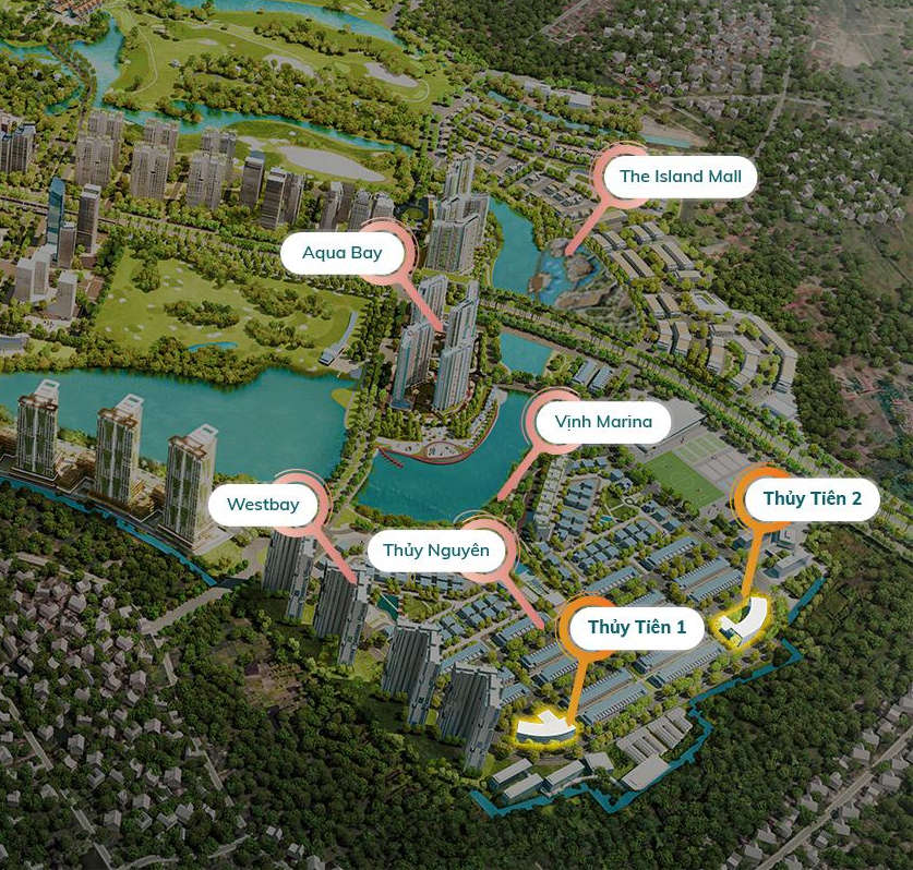 Vị trí dự án chung cư trung tầng Thuỷ Tiên Ecopark
