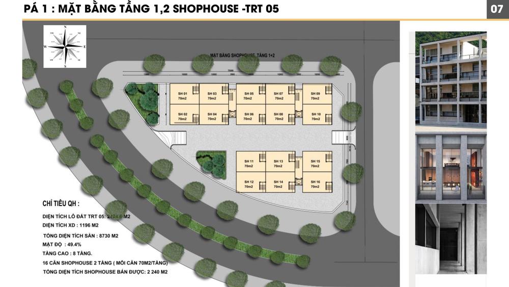Chung cư trung tầng Thuỷ Tiên Ecopark - Mặt bằng shophouse