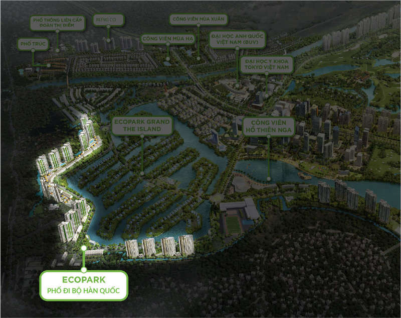 Phố đi bộ Hàn Quốc Ecopark ở đâu