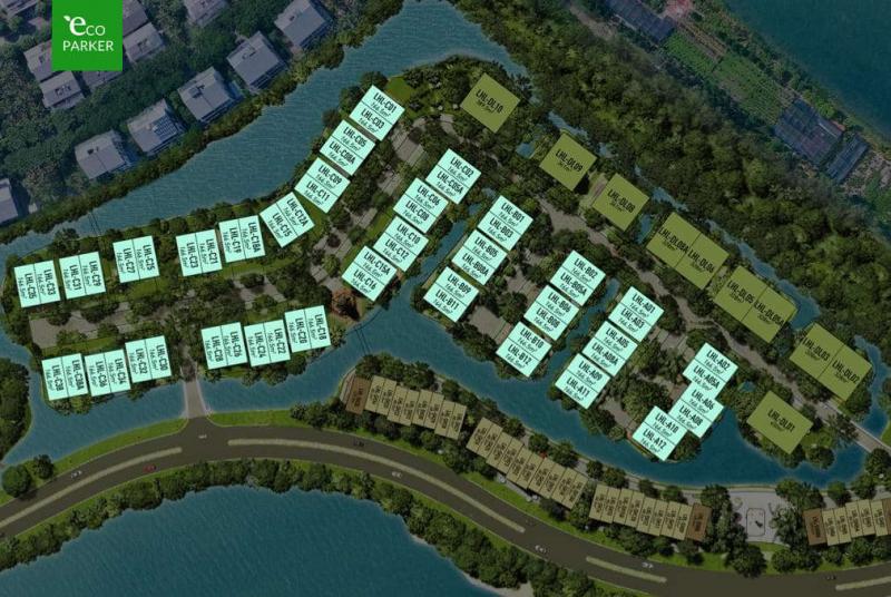 Sơ đồ phân lô biệt thự song lập Làng Hà Lan Ecopark