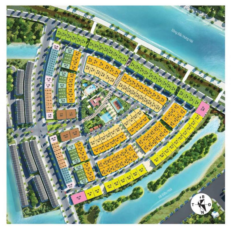 Mặt bằng khu nhà phố liền kề Park River Ecopark