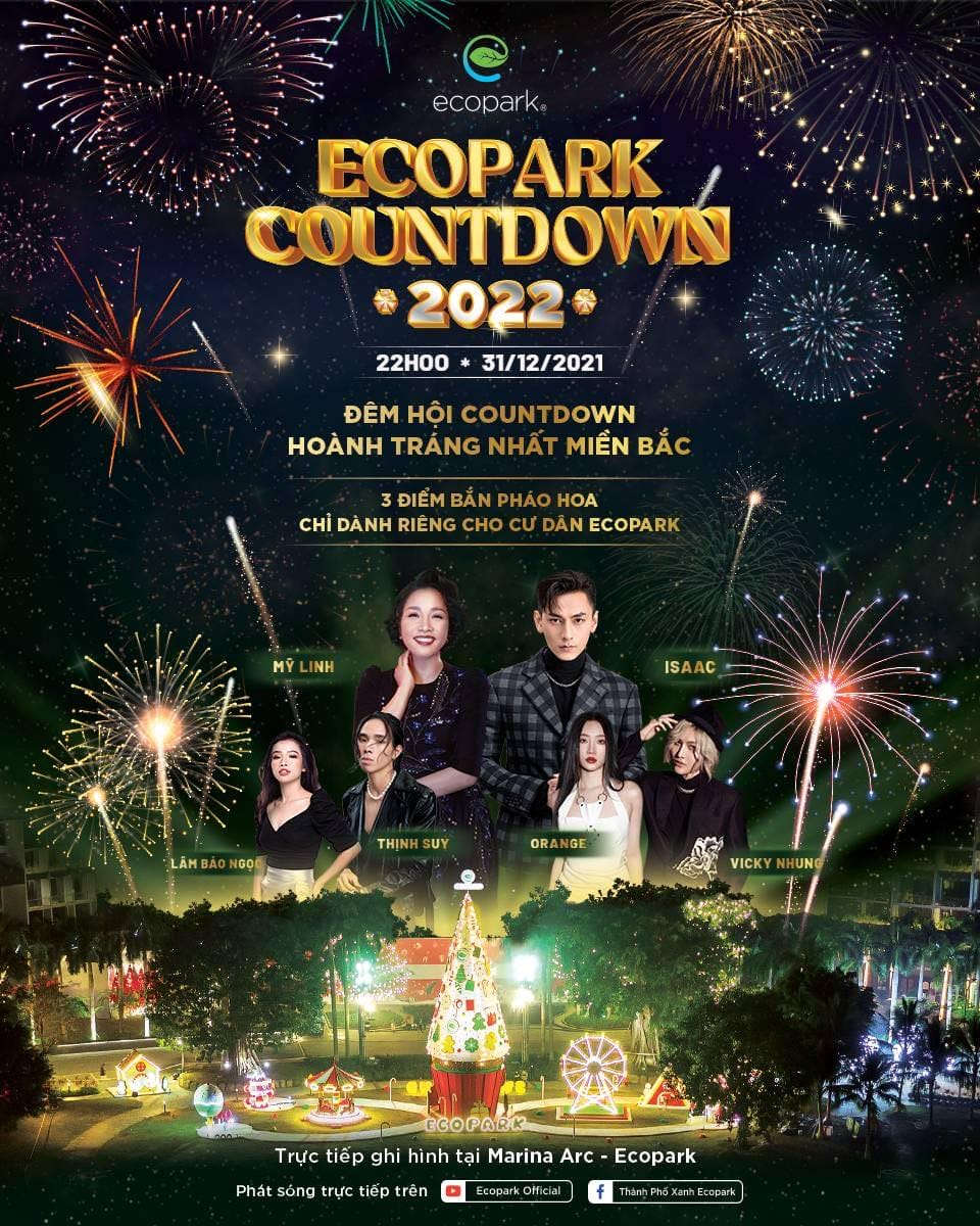 Đêm hội Countdown 2022 tại Ecopark