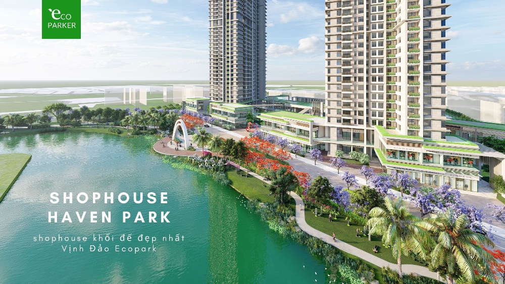 phối cảnh shophouse khối đế Haven Park