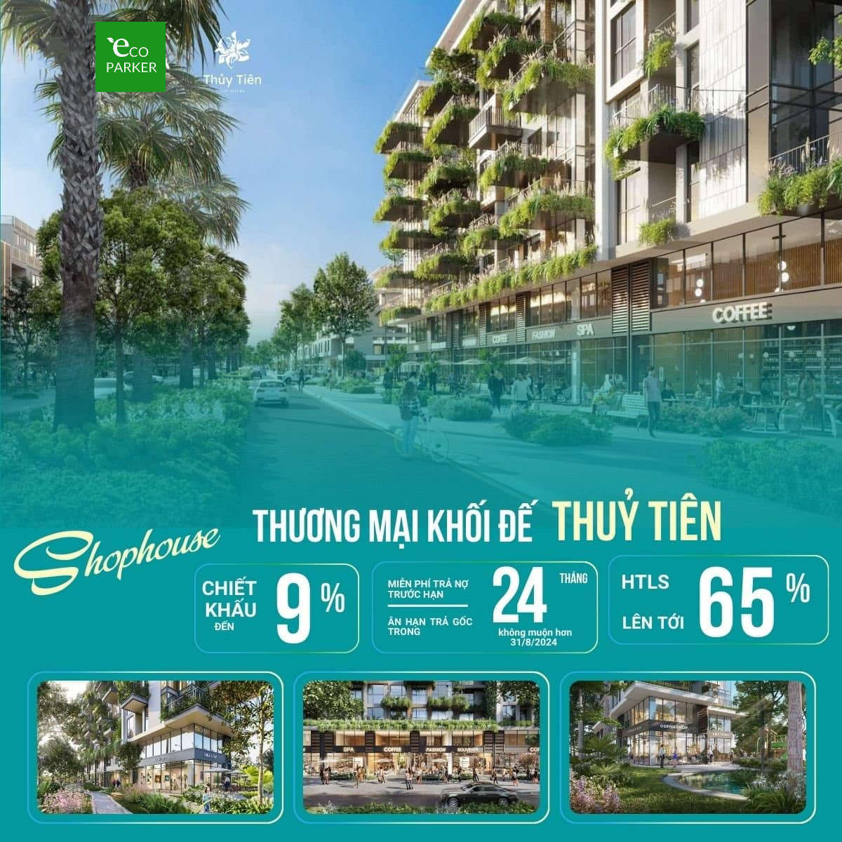 Shophouse thương mại khối đế của chung cư trung tầng Thủy Tiên