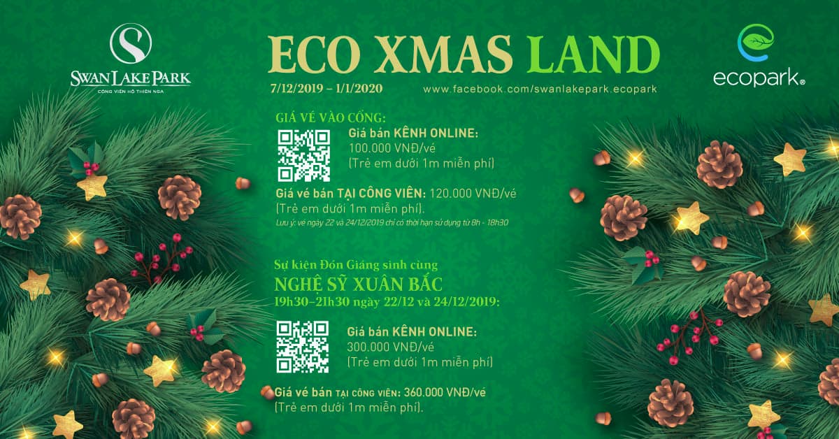 Giáng sinh 2019 tại Công viên Hồ Thiên Nga Ecopark