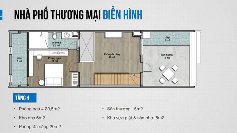 Mặt bằng nhà phố thương mại Park River Ecopark - Tầng 4